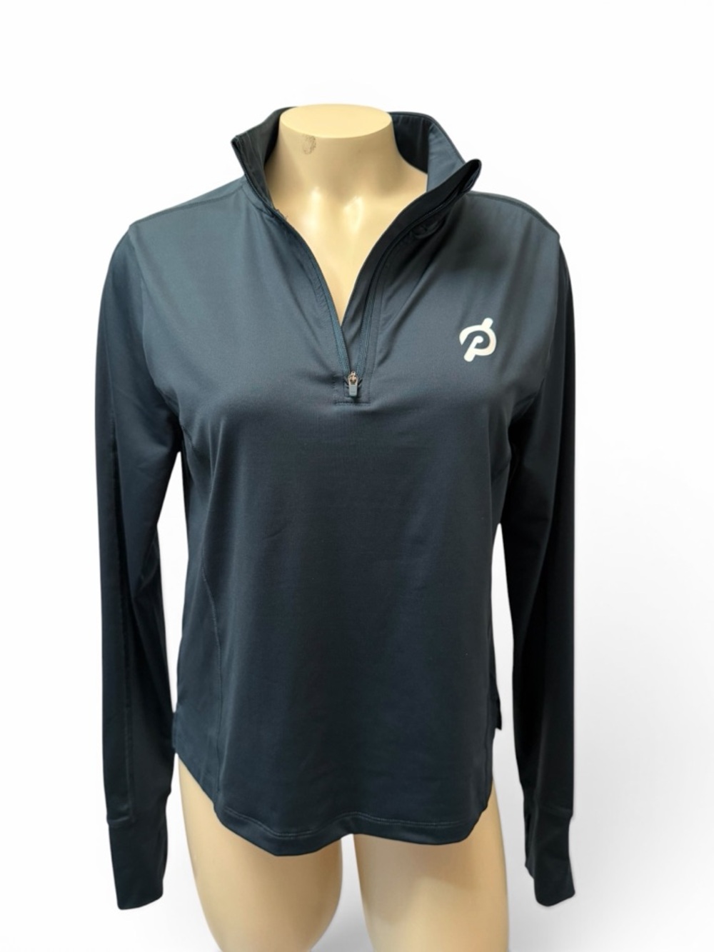 Peloton Blue Long Sleeve 1/4 Zip Performance Top